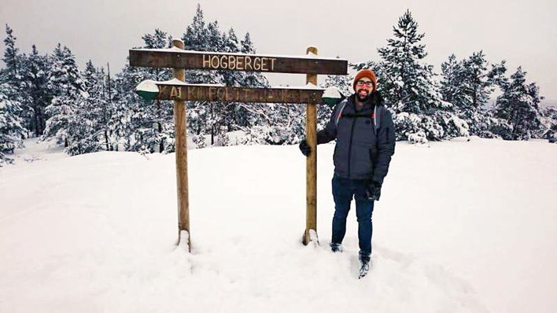Vaugh Shirey, BS environmental science '17, in Finland on a Fulbright grant.