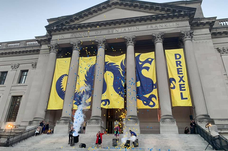 Revelry at the Welcome Week Kick-off Event at The Franklin Institute in 2019 (pre-pandemic photo).