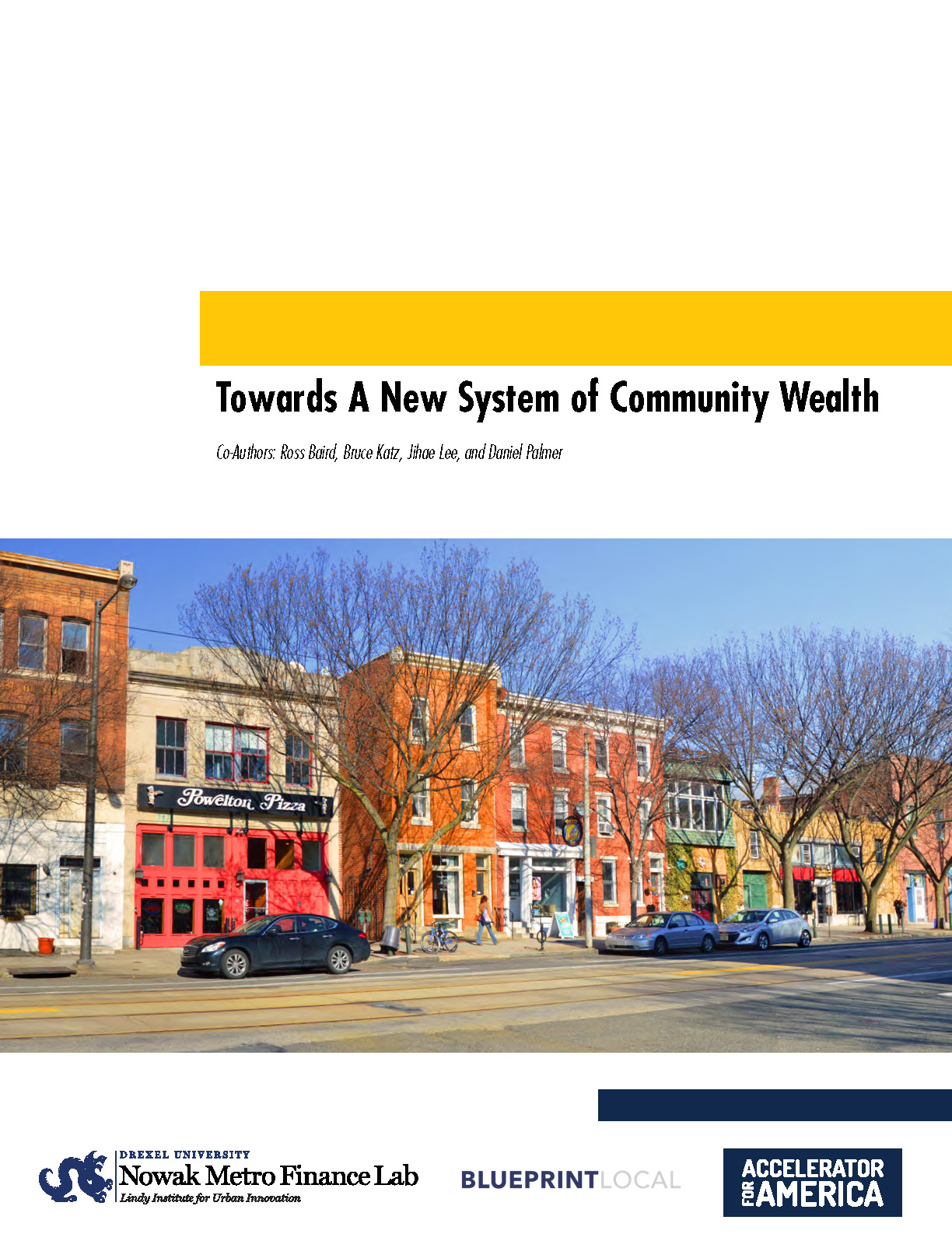 Cover image of the Nowak Lab's publication "Towards a New System of Community Wealth"
