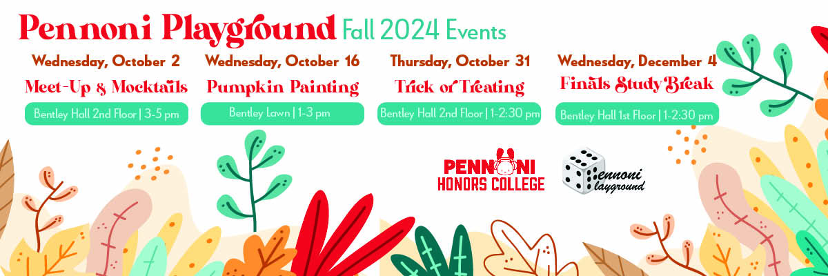 Pennoni Playground Fall Term 2024 Events