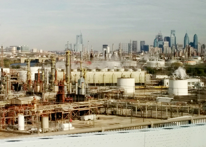 Refinery with Philly in the background