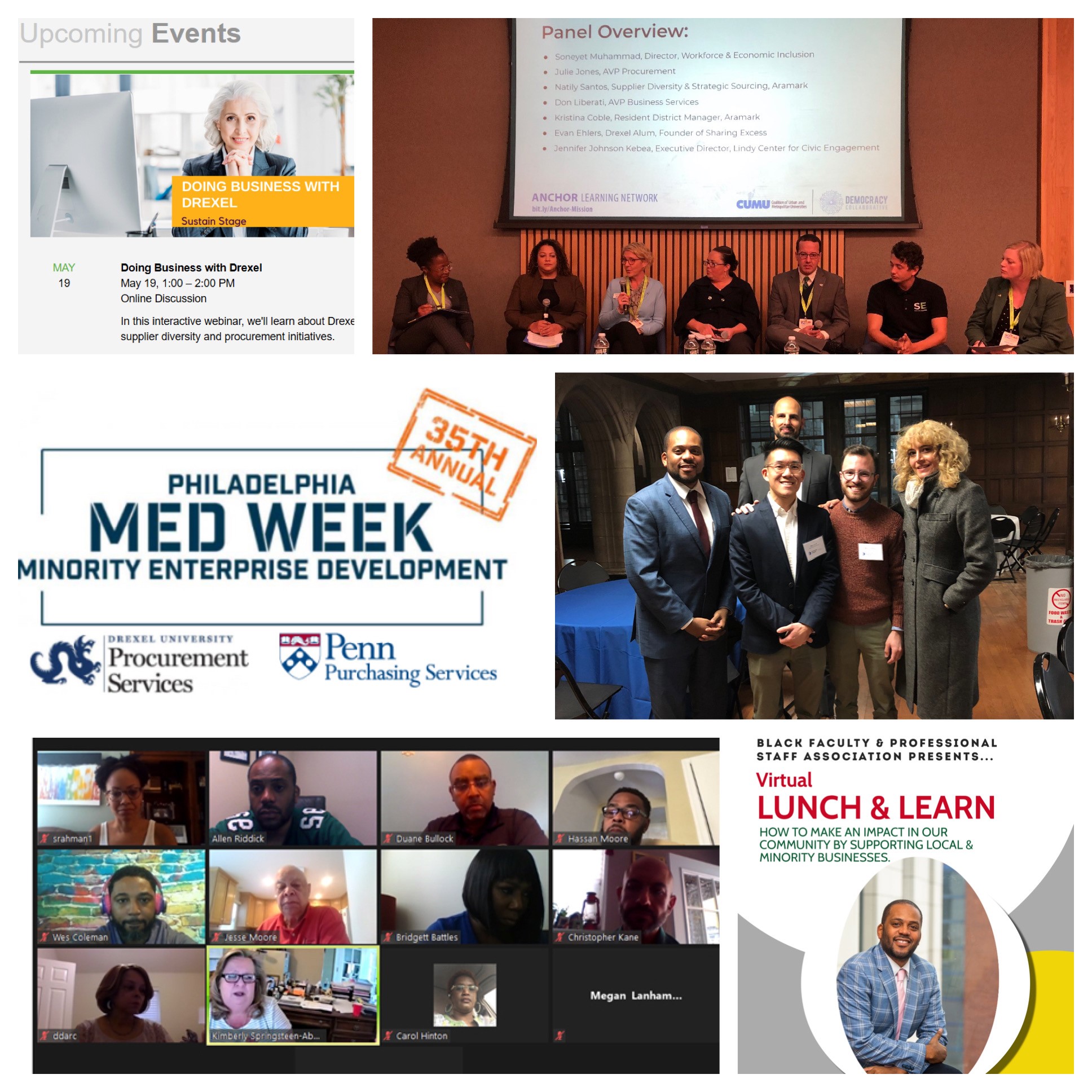 Collage of 2020 Supplier Inclusion Events