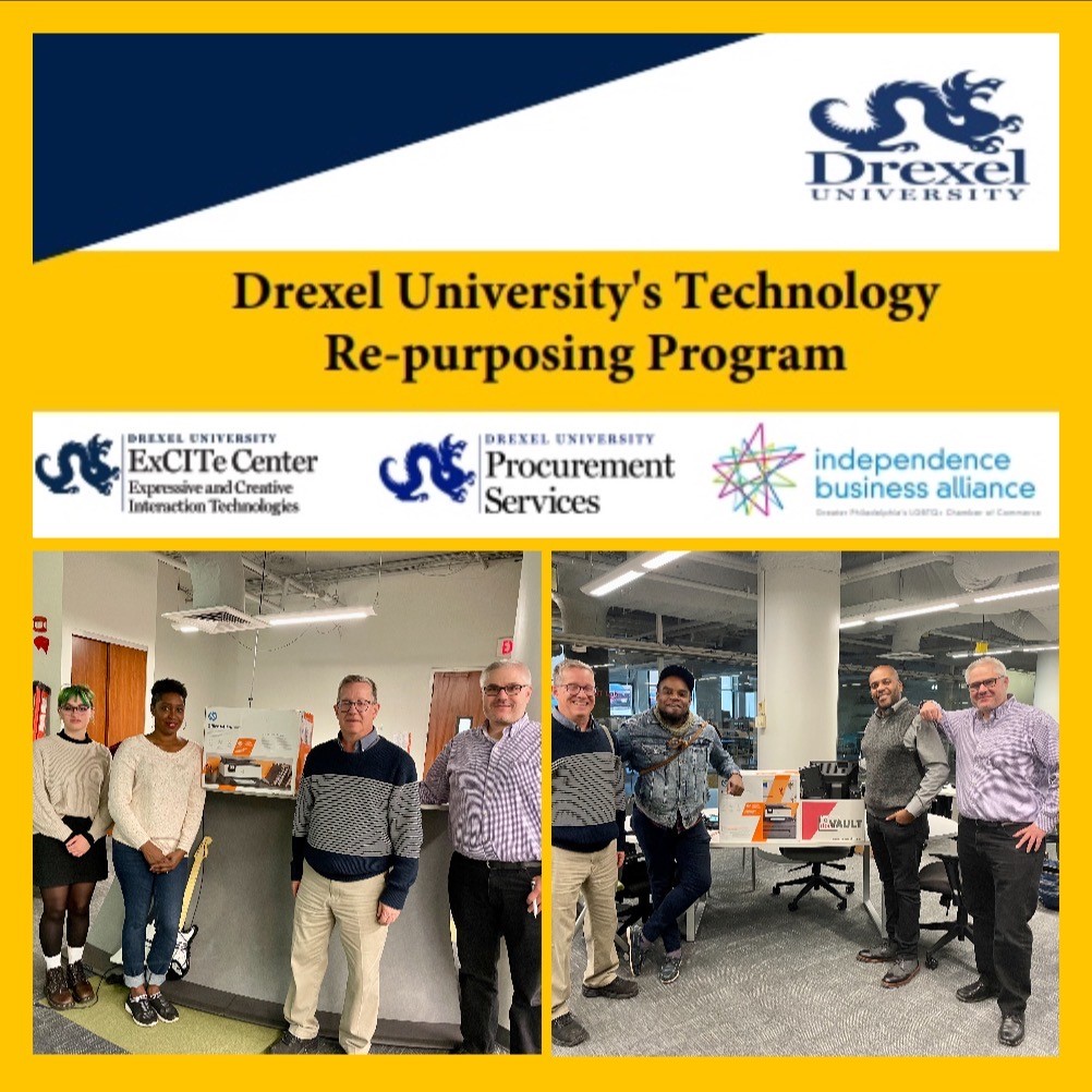 Drexel University's Technology Re-Purposing Program flyer