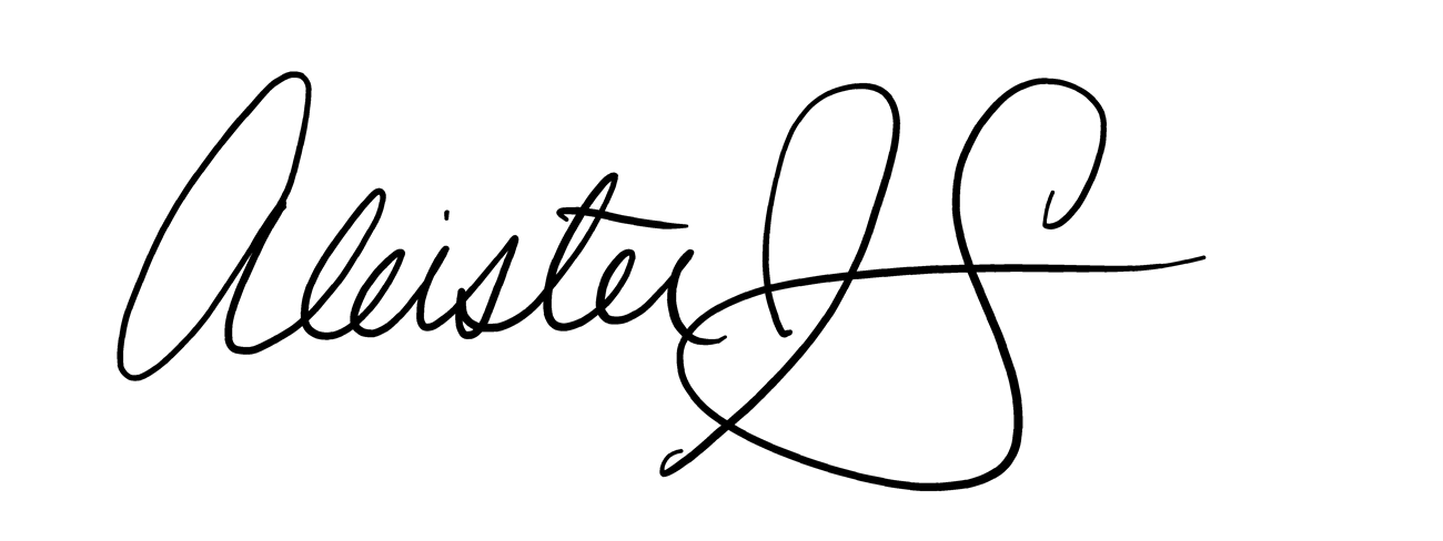 Aleister Saunders' Signature