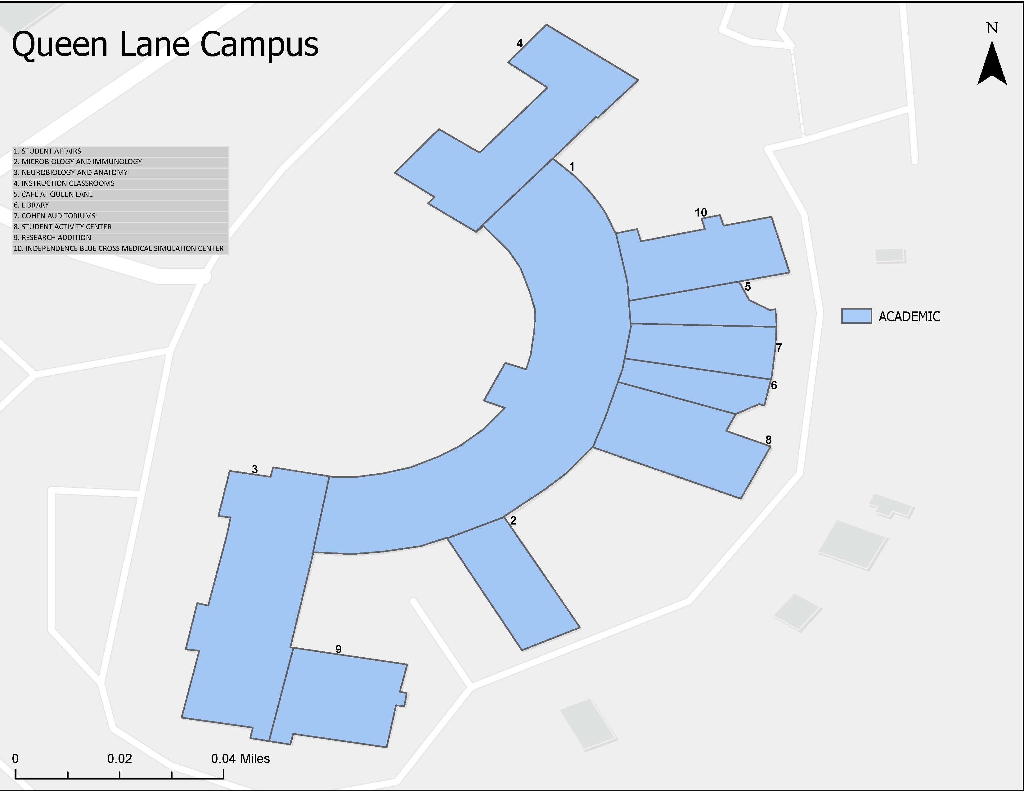 Queen Lane Campus Patrol Map