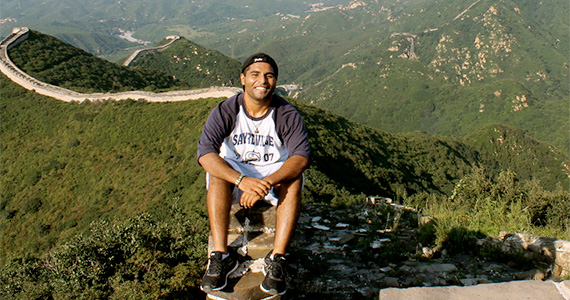 Jaise John Climbing Walls in China