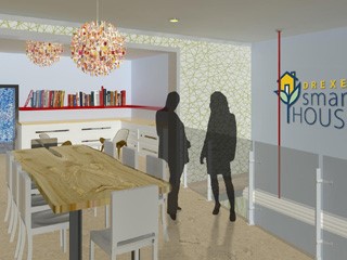 Student-designed rendering of the smart house community resource center