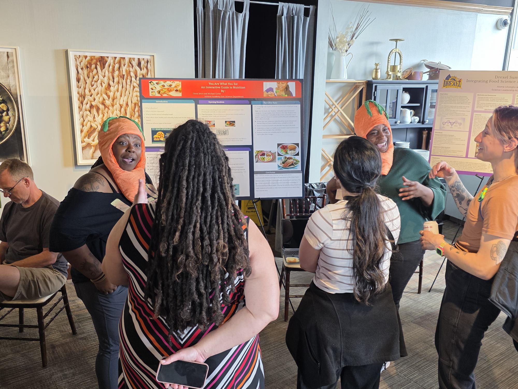 Educators present nutrition projects from Drexel’s summer program.