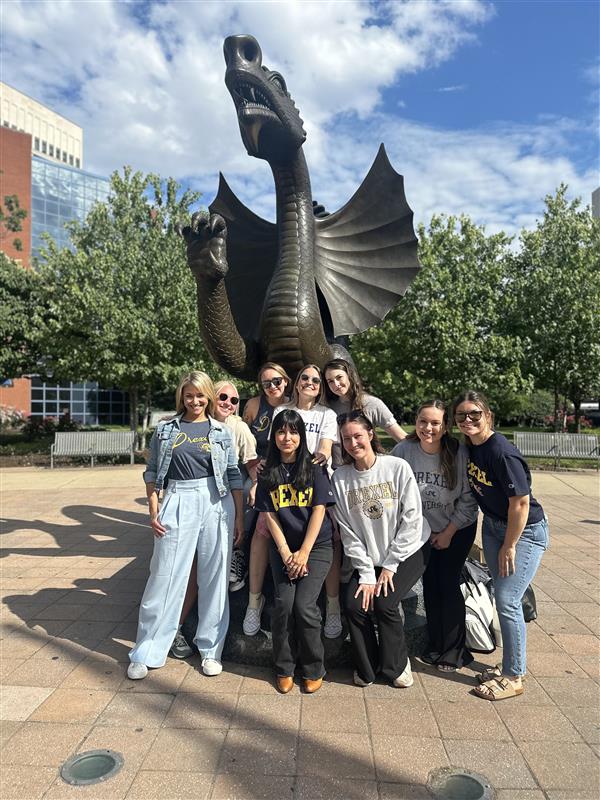 (L-R): Ursula Connolly, Carli Josaphouitch, Nicole Yencho-Nies, Haille Hoeflein, Katie Bastian, Dallas Sternberg, Kourtney Lewis, Sophie Traina, Catie Rowe.