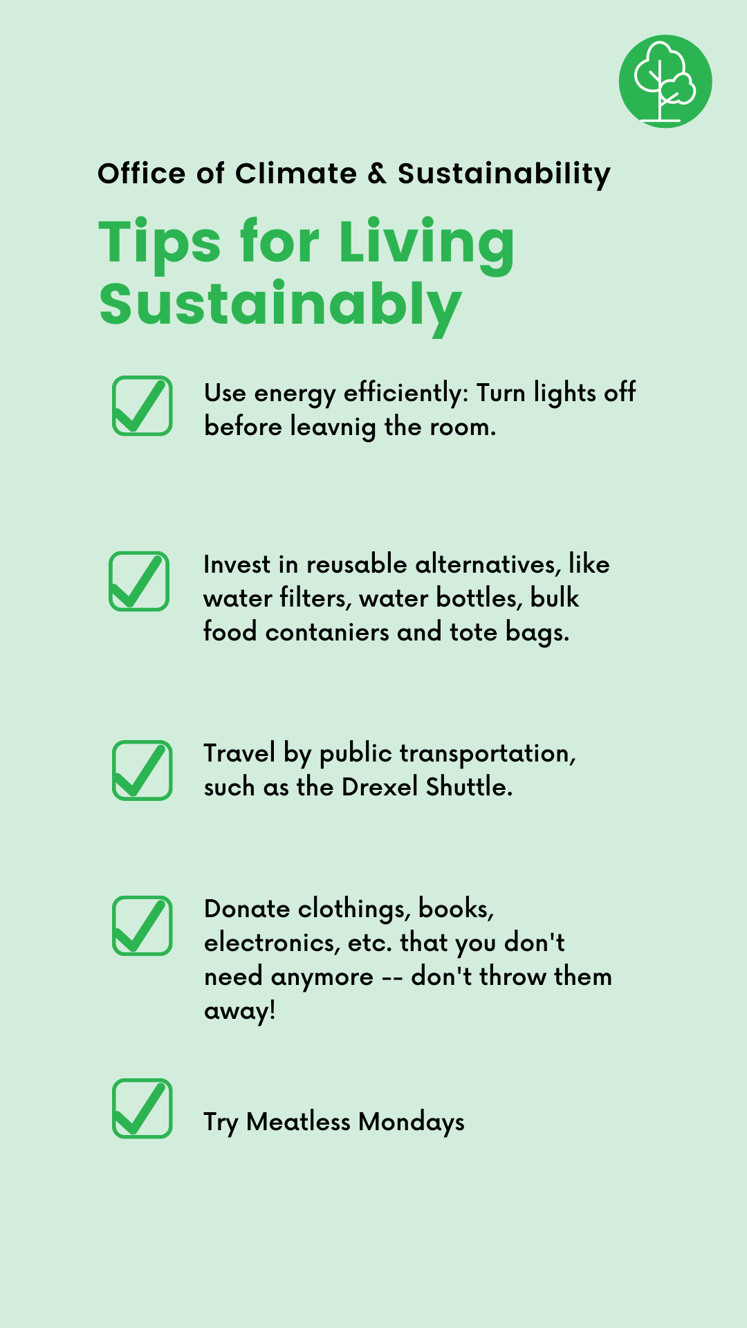 Tips for Living Sustainably