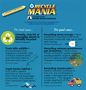 RecycleMania Wildlife and Plastics Infographic