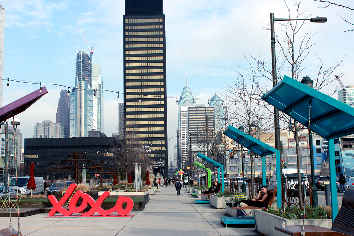 Image of Drexel University along Market Street in University City