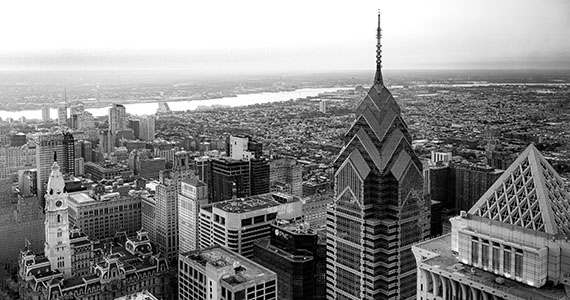 Skyline view of the city of Philadelphia