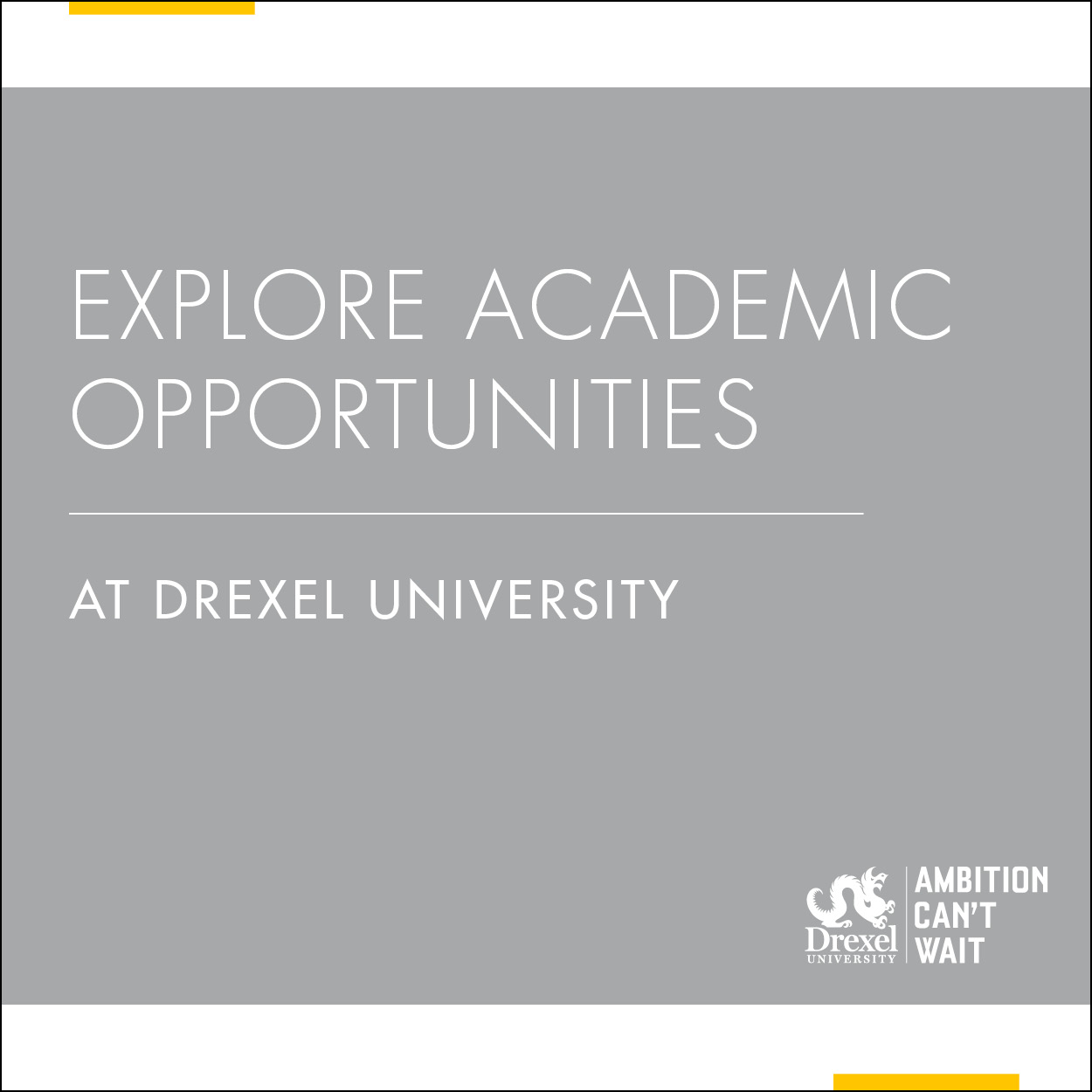 Explore Academic Opportunities at Drexel University