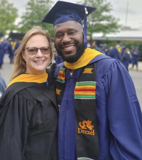 Michael Gaskins and Michelle McHugh at Drexel Commencement