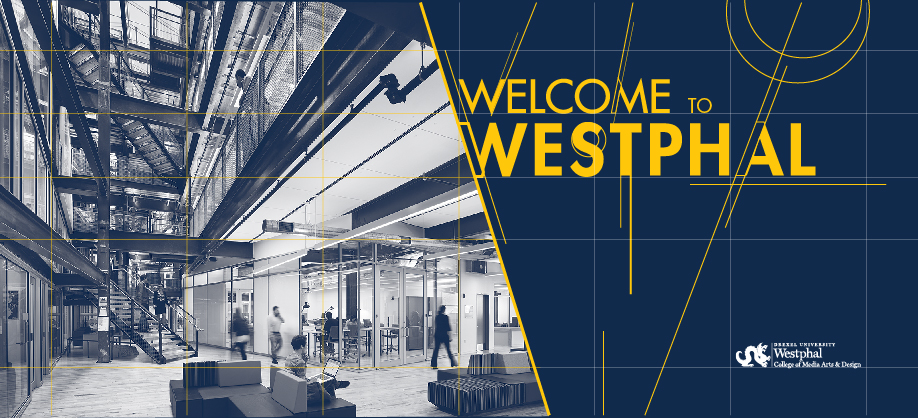 URBN Center Lobby image with phrase Welcome to Westphal