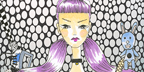 Fashion student Rakiyah White's illustration for the Korea Fashion Illustration Association competition