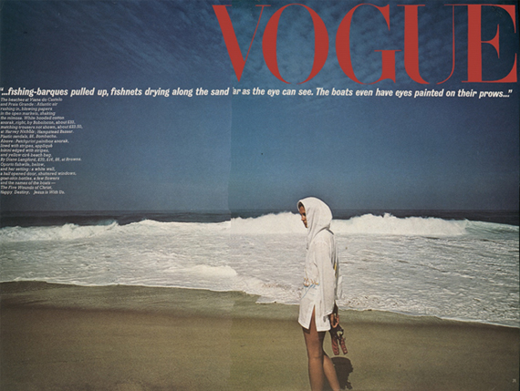 British Vogue 1978, Print and silhouette designed by Kathi Martin.