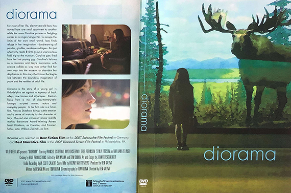 Cover of Diorama with girl and moose in forest