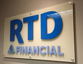 Logo placard for RTD Financial