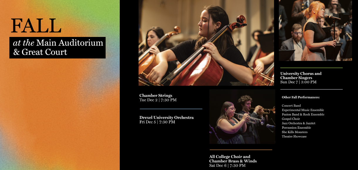 Fall performing arts events at Drexel
