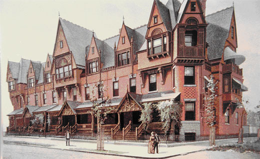 Architectural drawing by Sam Bass Warner, Jr.