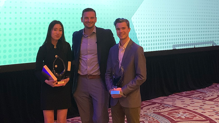 Sabrina Tran and Ben Red, winners of the Brand X Challenge