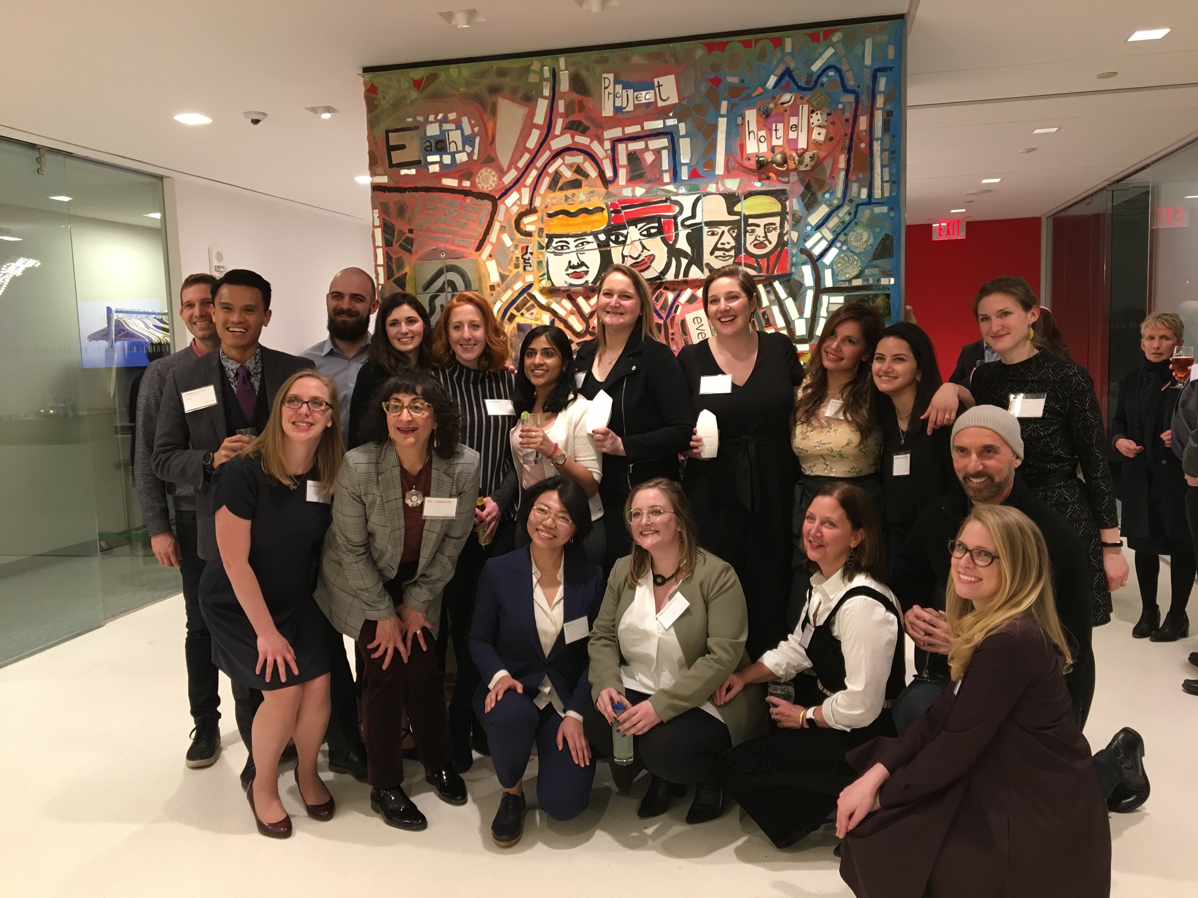 Winners of the HOK Challenge and Interior Design faculty