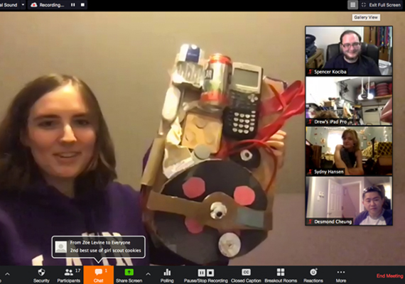 Student presenting "Gostbusters" project