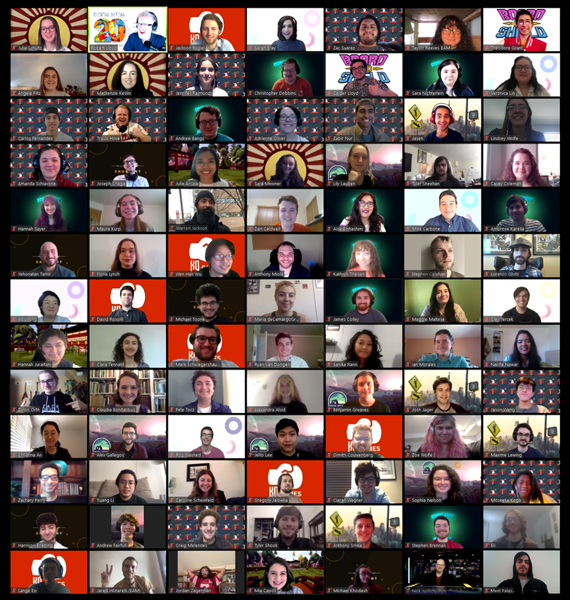 Zoom screenshot of Digital Media students