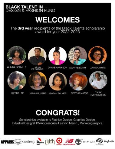 Black Talent in Design & Fashion Fund Award Winners 2022-23