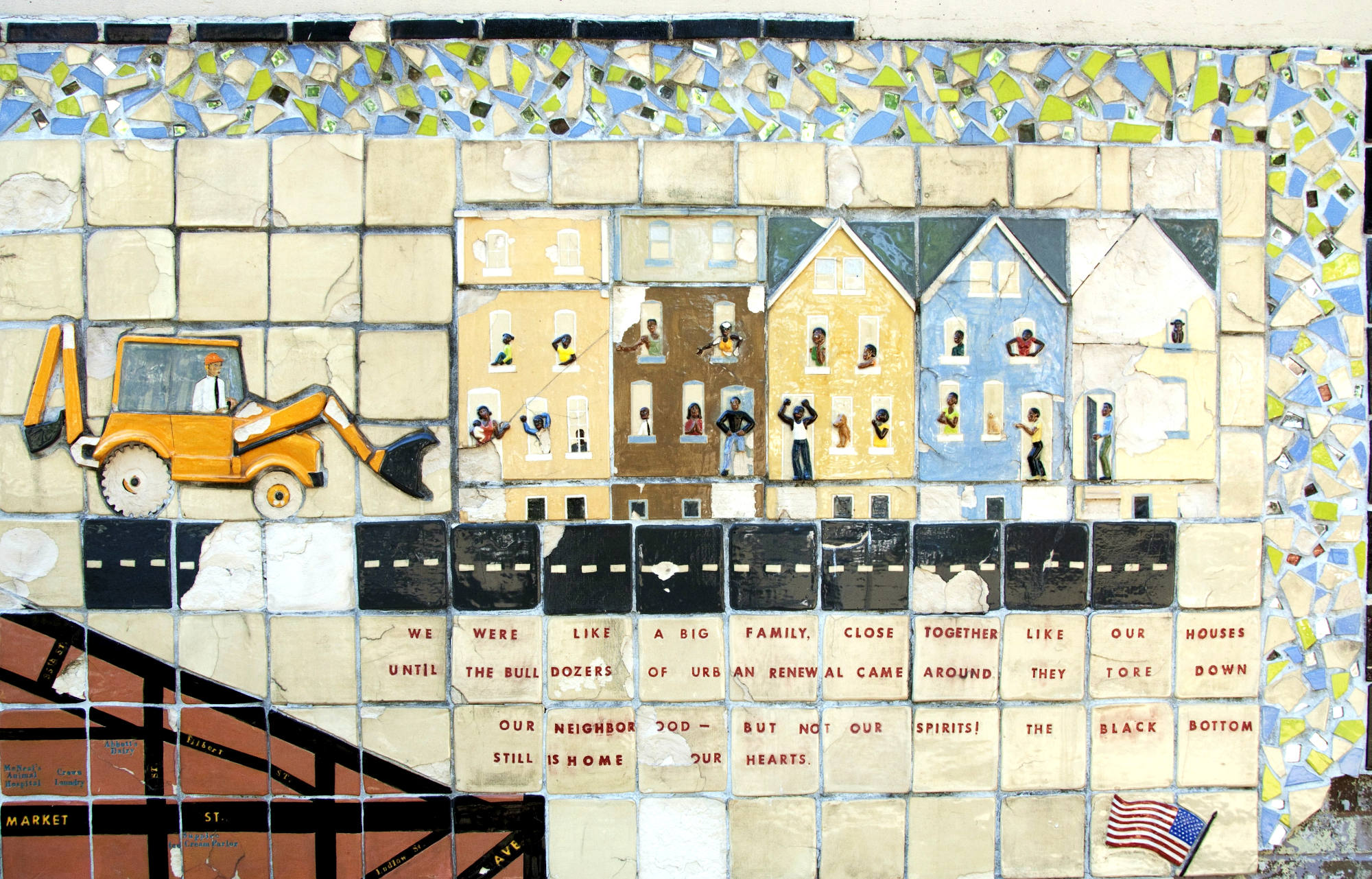 Mosaic of the Black Bottom Neighborhood