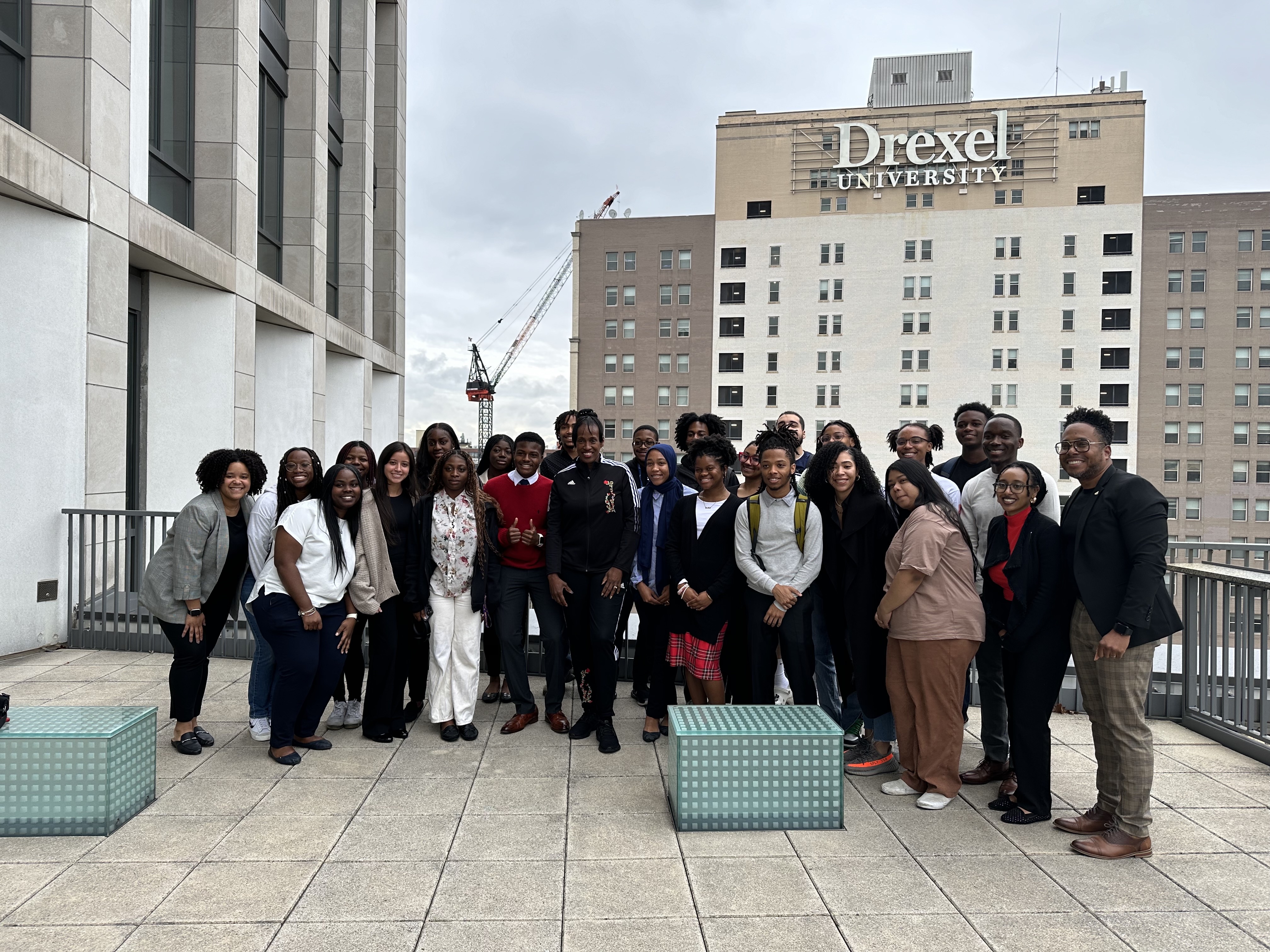 BRIDGE students with Jackie Joyner-Kersee