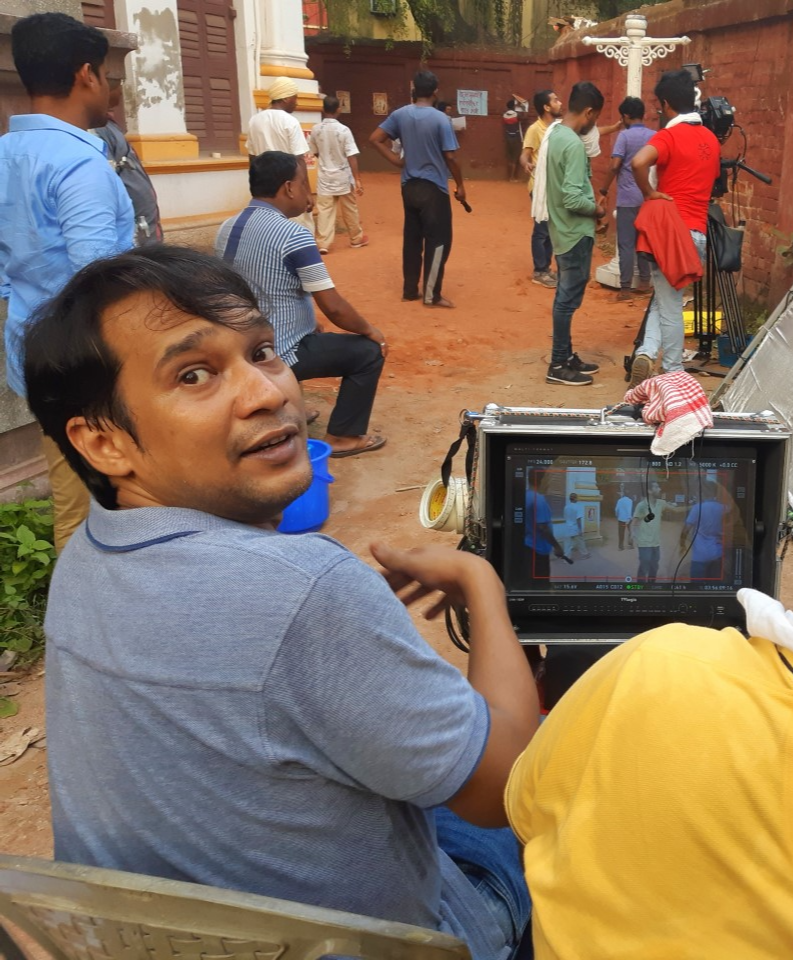 Director Abhijit Chowdhury on set