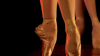 Photo of ballerina shoes in use