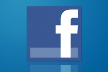 Blue and white facebook logo