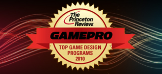 GamePro Logo with black and colorful neon lights background
