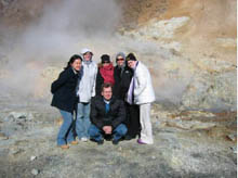 Photograph of a group of students in Iceland