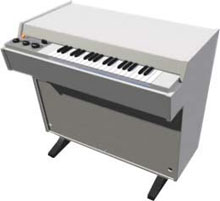 Photograph of white Mellotron