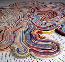Colorful floor rug by Tejo Remy