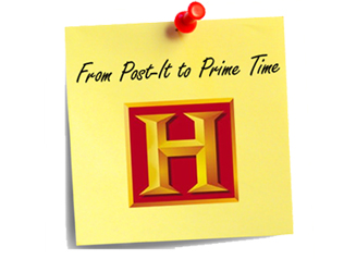 Post-it with history channel logo