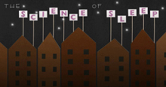 "the science of sleep" written over brown buildings