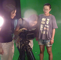Television Management graduate students engaged with the community.