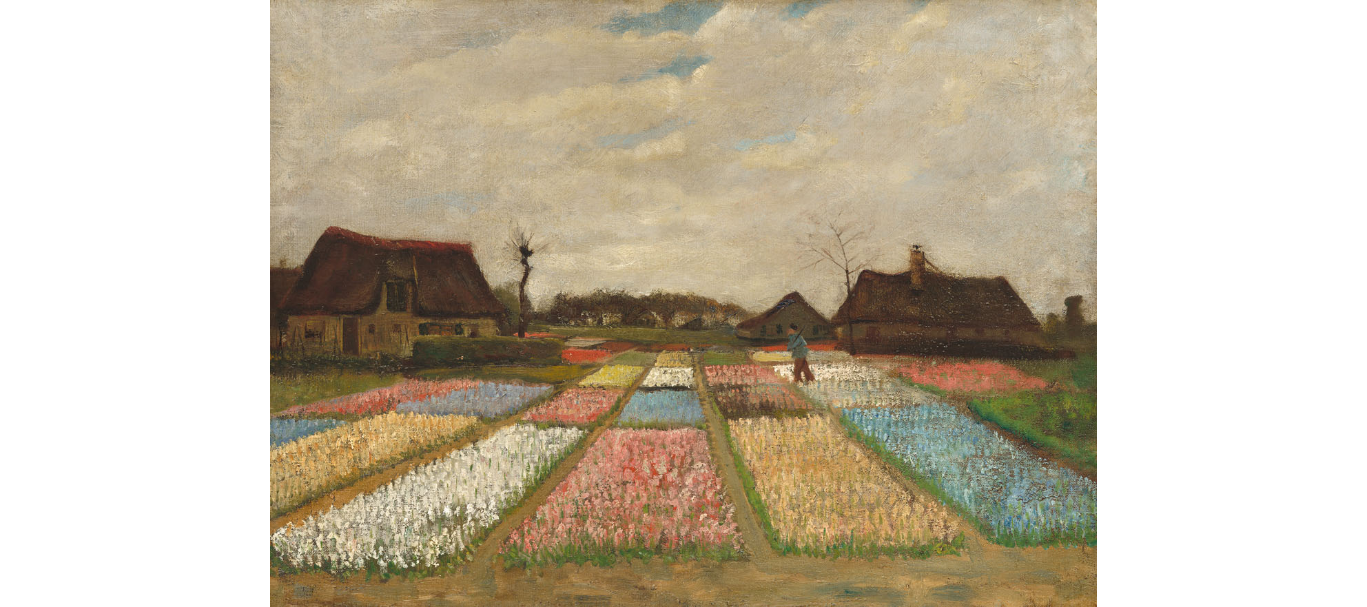 Flower Beds in Holland by Vincent Van Gogh c. 1883. National Gallery of Art