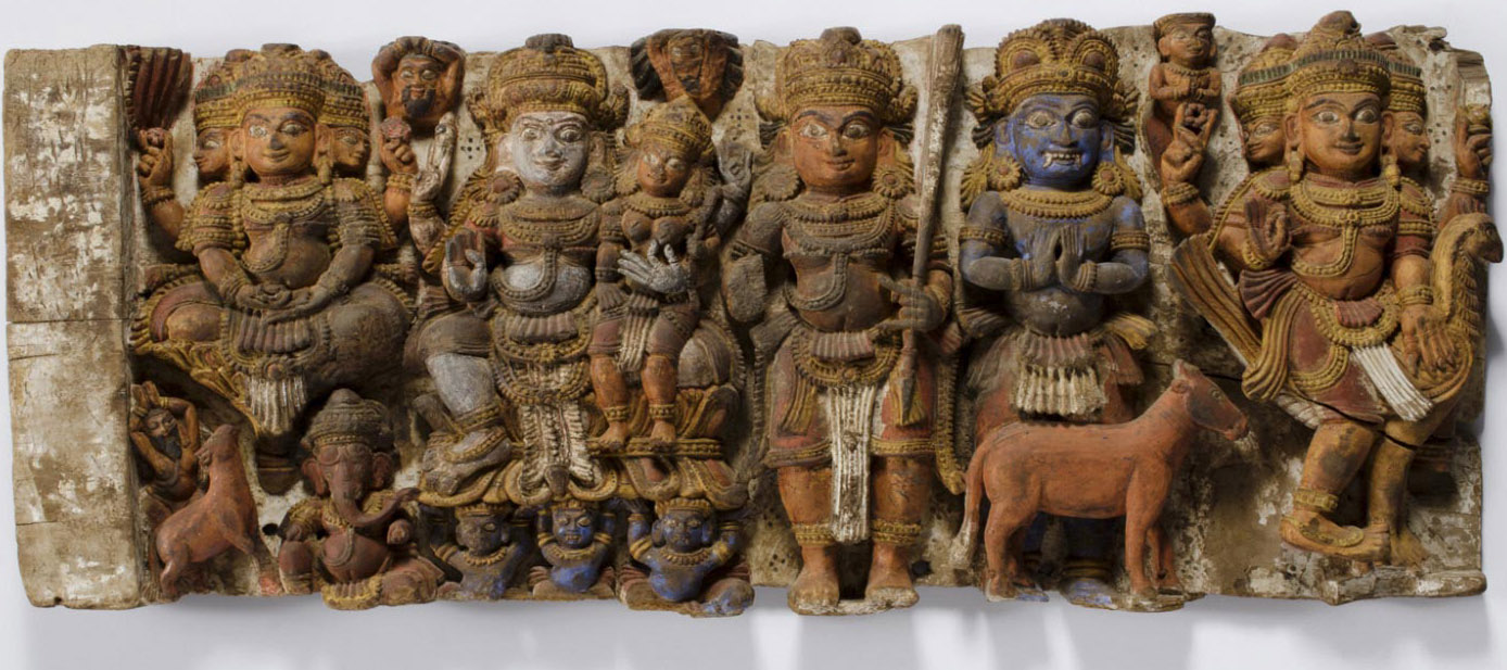 Brahma, Shiva and Parvati, Rama, Bhairava and Karttikeya