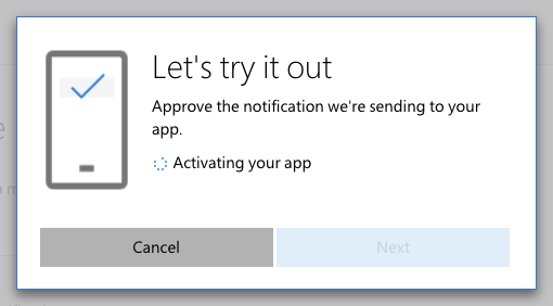 Test your account with the Authenticator app