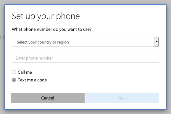 Add phone number and choose text messages