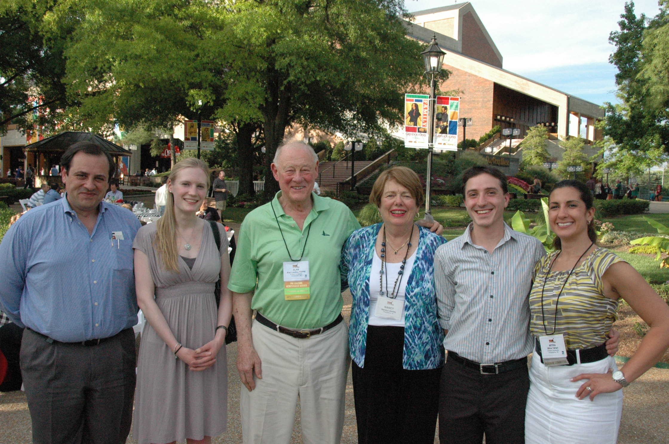 Axel Madsen Award winner Alicia Kriete (second from left) at the PowderMet 2012 conference in June 2012 with (from left) Department Head and Professor Antonios Zavaliangos, Professor Emeritus Alan Lawley, Nancy Lawley, B.S./M.S. student Ian McDonald, and Hoeganaes Assistant Professor Mitra Taheri